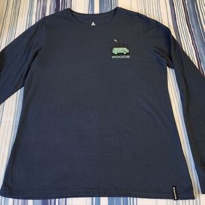 Blue Long Sleeve With Vintage Mint Trailer Van Graphic